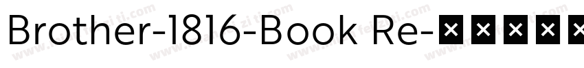 Brother-1816-Book Re字体转换